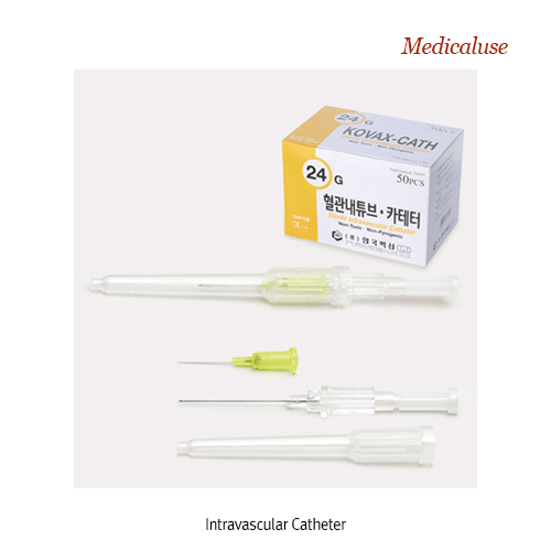 Intravascular, Sterile, with 20 Gauge Needle, 혈관내튜브