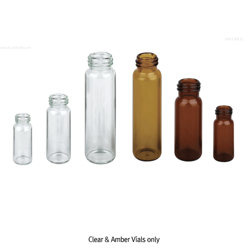 Vial, Clear, 6ml, Ø17 X h56mm, Screw 15-425
