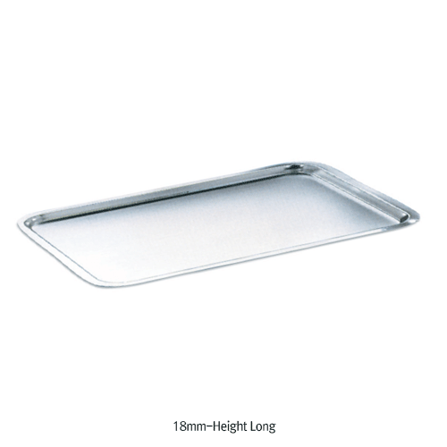 Tray, SS, 450×350×h20mm, approx-2.5Lit