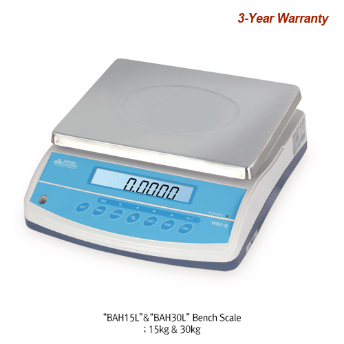 High Capacity Lab-Balance, Max. 15kg, d=0.5g, 230V, Bah15L