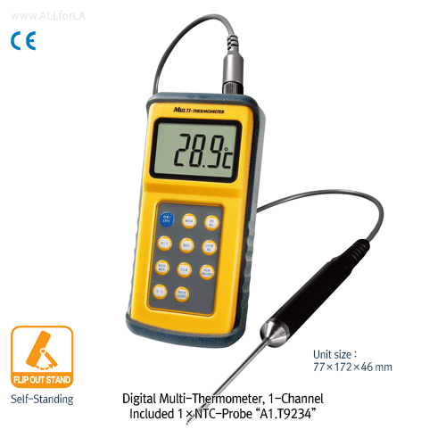 Thermometer Multi, with 1xNTC Probe 1Ch.