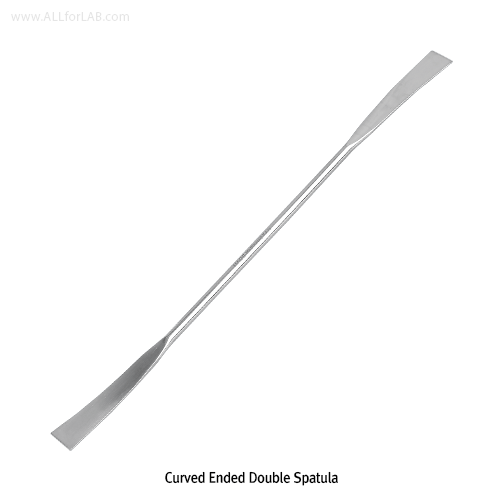 Spatula, Curved Ended, STS, L130, 2 blade-10×40, stem-Φ4 mm