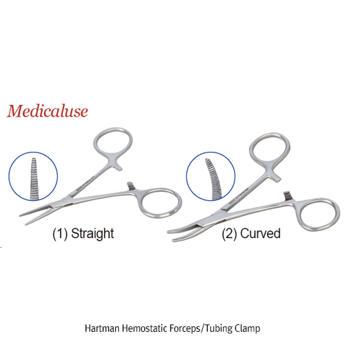 Forceps, Hartman, Straight, L105mm