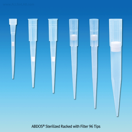 Tip, Filter, Racked Set, Sterile, Graduated, 1~20㎕, (96ea/1Rack)