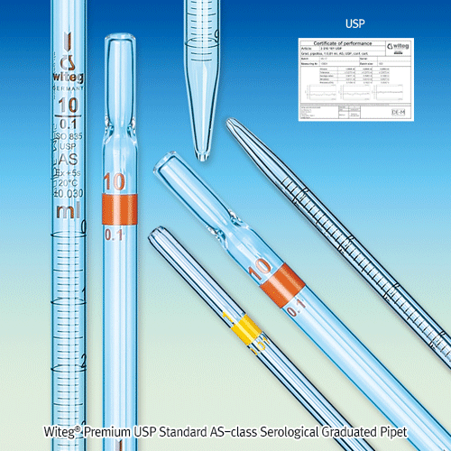 Pipet, Serological, USP, 1 / 0.01㎖, accu.±0.01㎖, Yellow