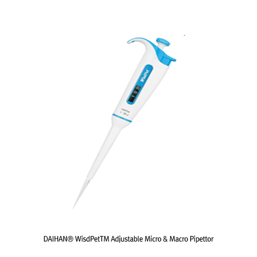 Pipettor, Wisdpet™, Macro, 0.5~5 / 0.02㎖, ≤±30㎕, ≤±0.6 %, 0.2 CV%