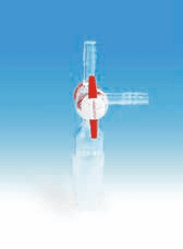 Stopcocks 90° angled  Vacuume Bore 3㎜, Arm od 10㎜