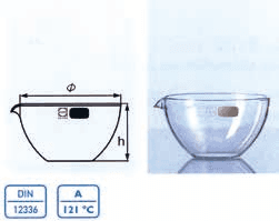 Dish evaporation quartz 15 #