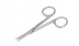 Foil scissors, straight, with serration, 115 mm