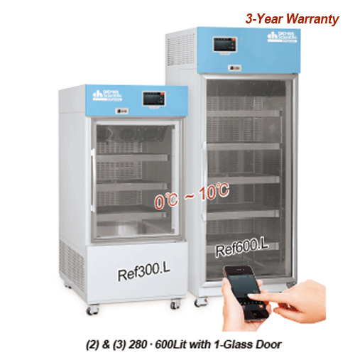 0~10°CSMART Laboratory Refrigerator, 150Lit., Glass-door, 230V
