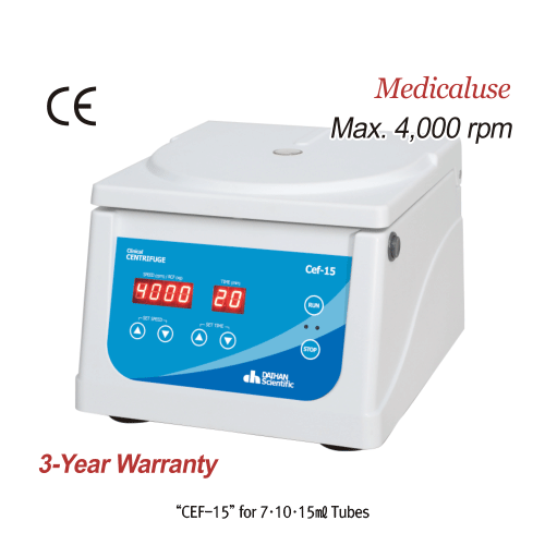 Centrifuge, Clinical, 7,10,15ml, 4000rpm, without Rotor, Cef-15