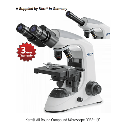 Microscope, Achromatic, HWF 10x/Ø18mm, 4x/10x/40x/100x, Monucular