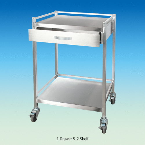 Cart, 1-Drawe 2-deck, w75×d45×h90cm