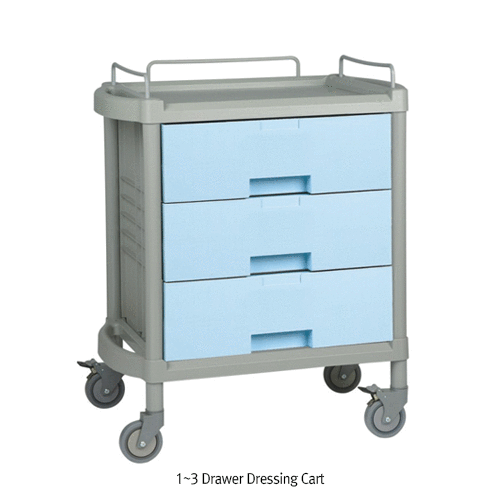 Cart, ABS, 5 Drawers, 74×48×h89cm, Shelf Size(in) - 55×43cm, Drawer Size(in) - 51×36×8/16cm